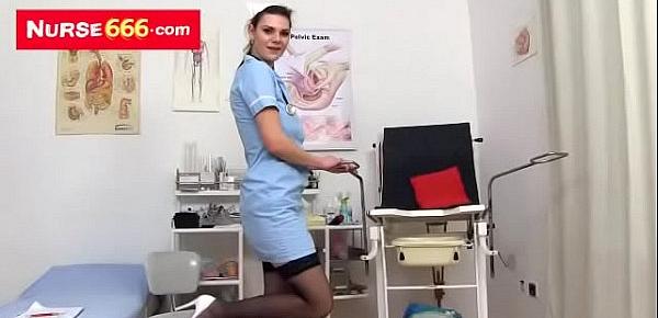  Olga Barz dildo double penetration at fetish clinic